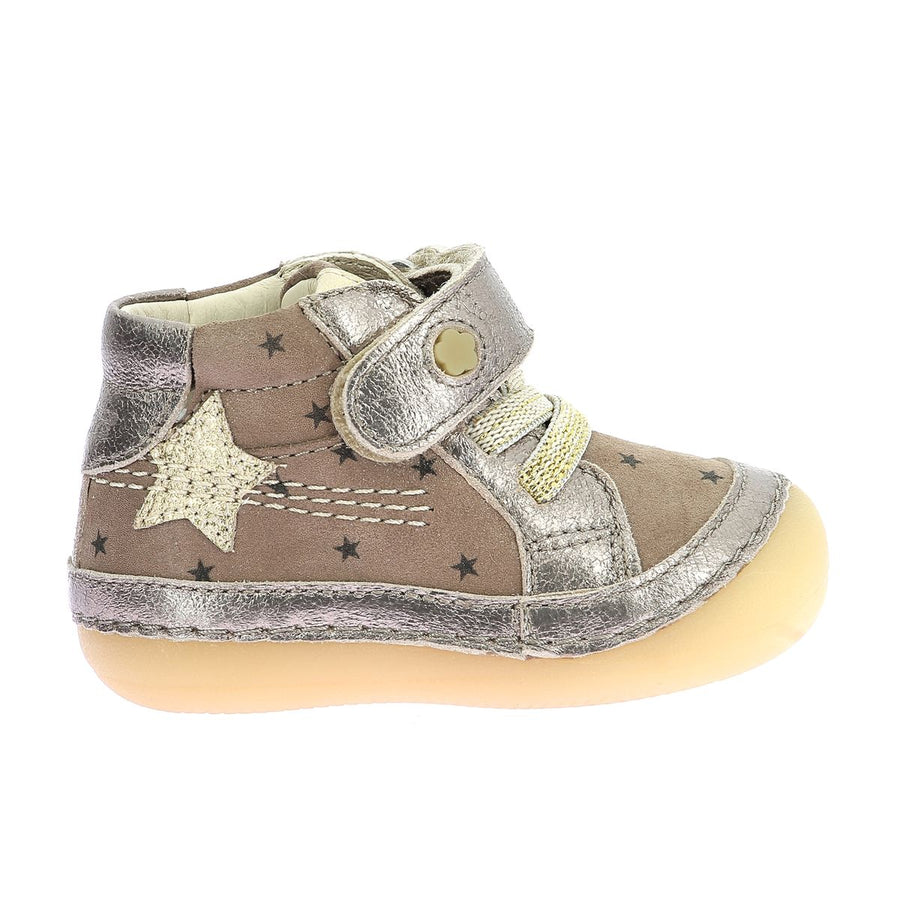 Kickers Sokistic Beige Estrellas Plata