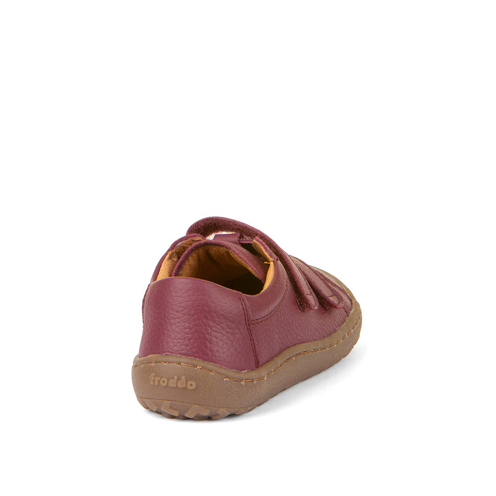 Froddo Barefoot Cuir Velcros Bordeaux