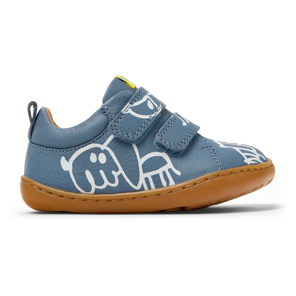 Camper Peu Velcros Twins Bleu Graphic