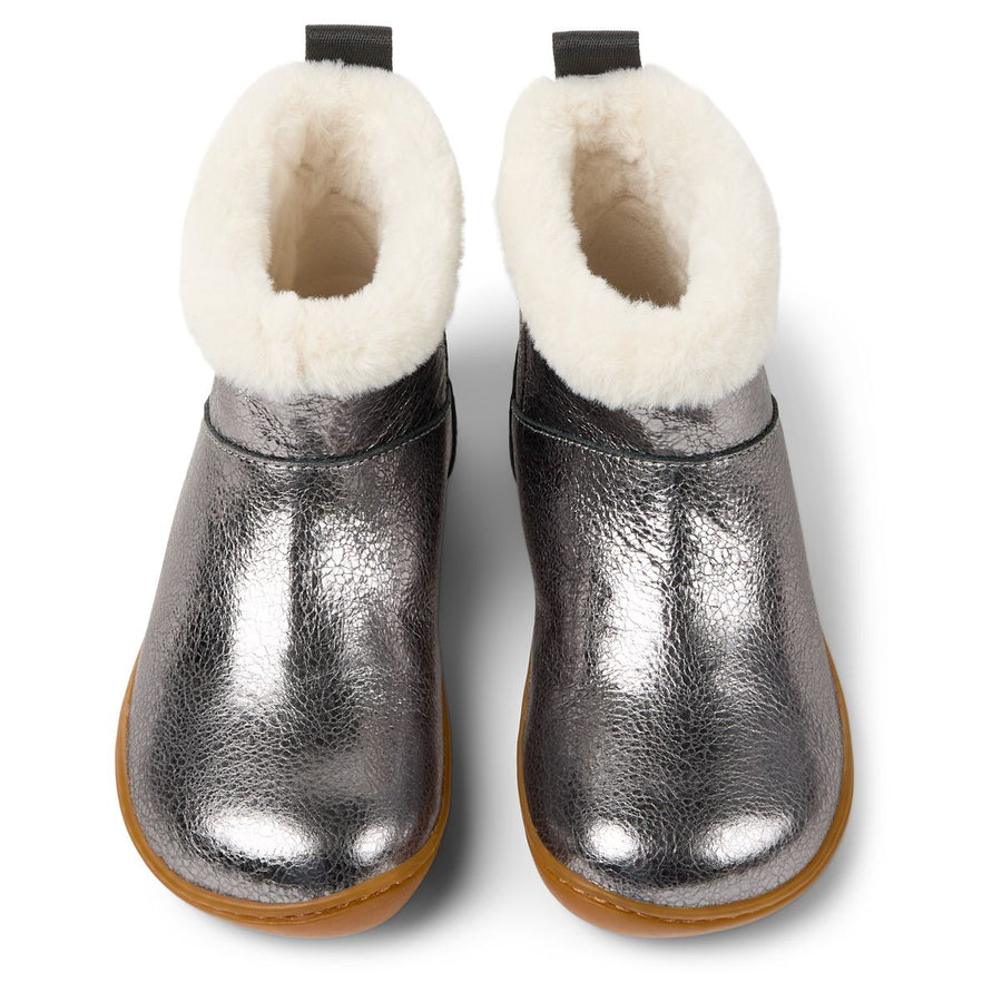 Camper Peu Kids Bottines Fourrées Argent