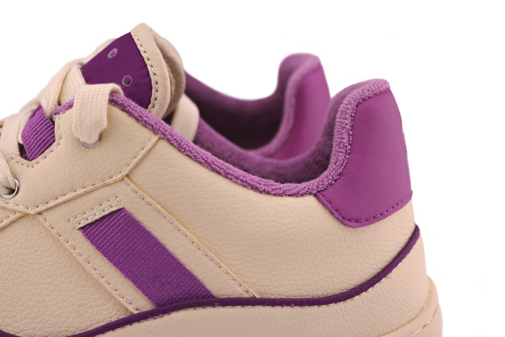 Paperkrane Retro Low Sneakers Lacets Plum Adulte