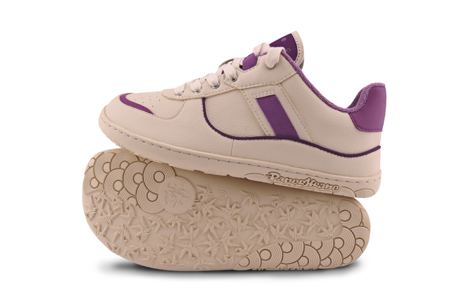 Paperkrane Retro Low Sneakers Lacets Plum Adulte