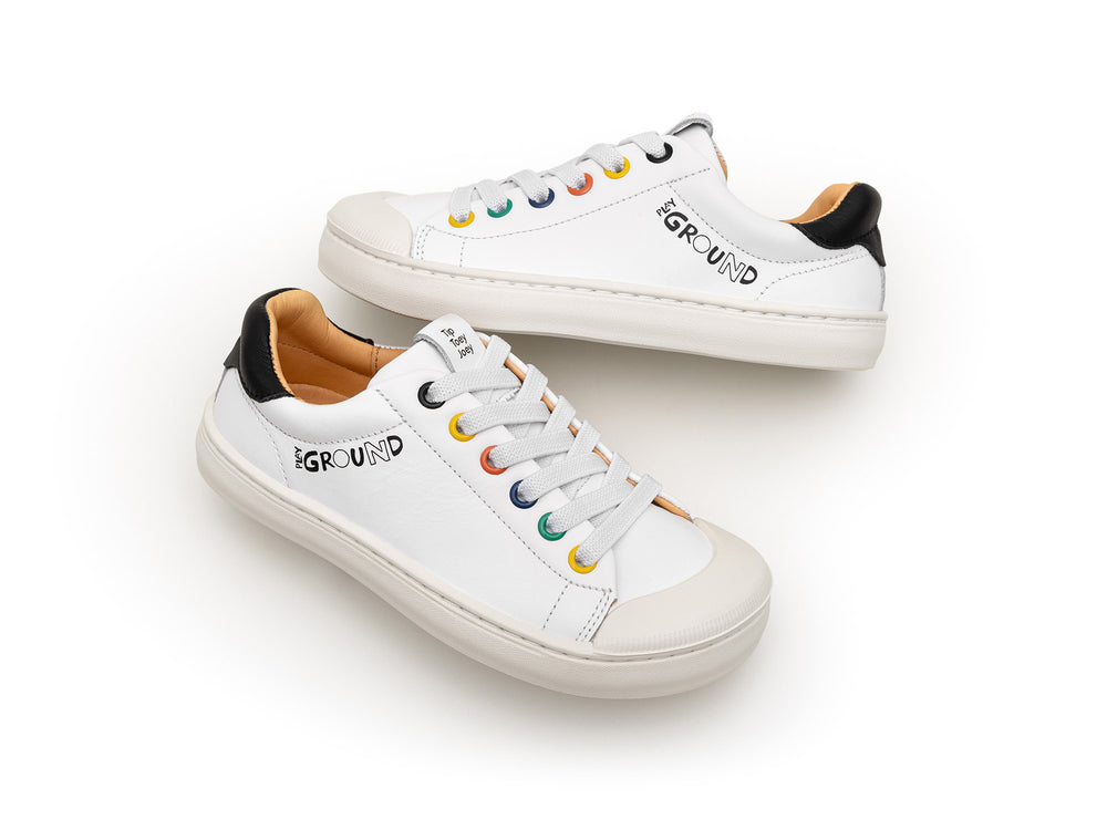 Tip Toey Joey Kidos Sneakers Volt Playground White Black