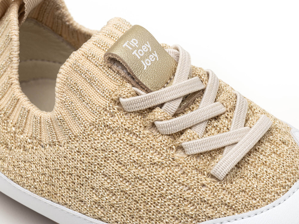 Tip Toey Joey Primeiros Easy Ouro Lurex Knit Champagne