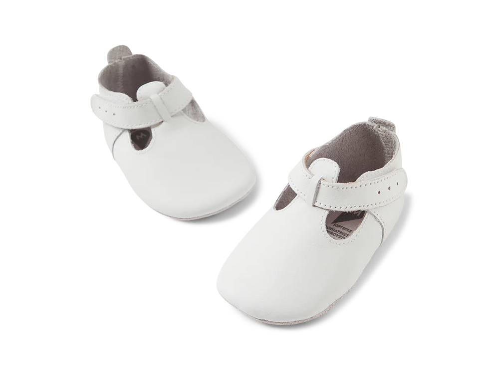 Bobux Chaussons T-bar Blanc