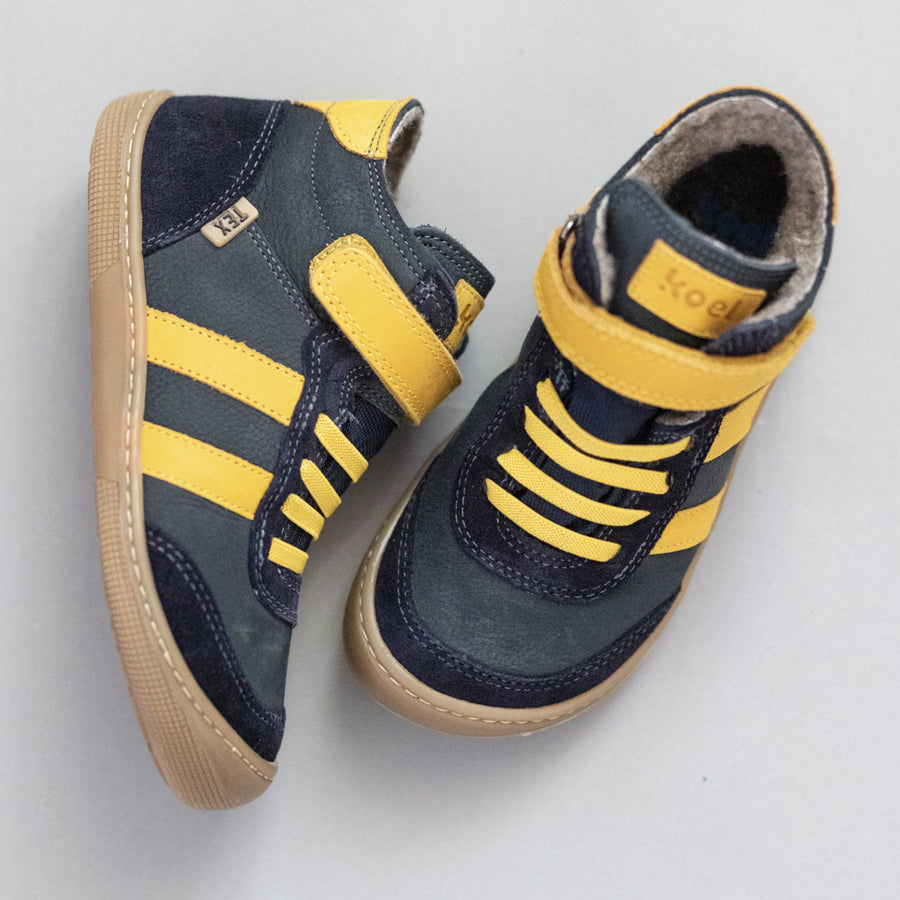 Koel Barefoot Kids Daniel Fourrées Tex Navy Yellow