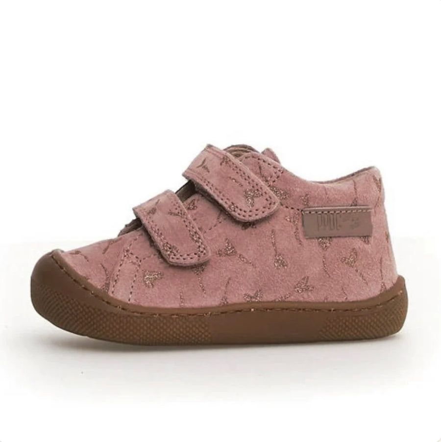 Naturino Barefoot Orec Velcros Flores Oro Rosa