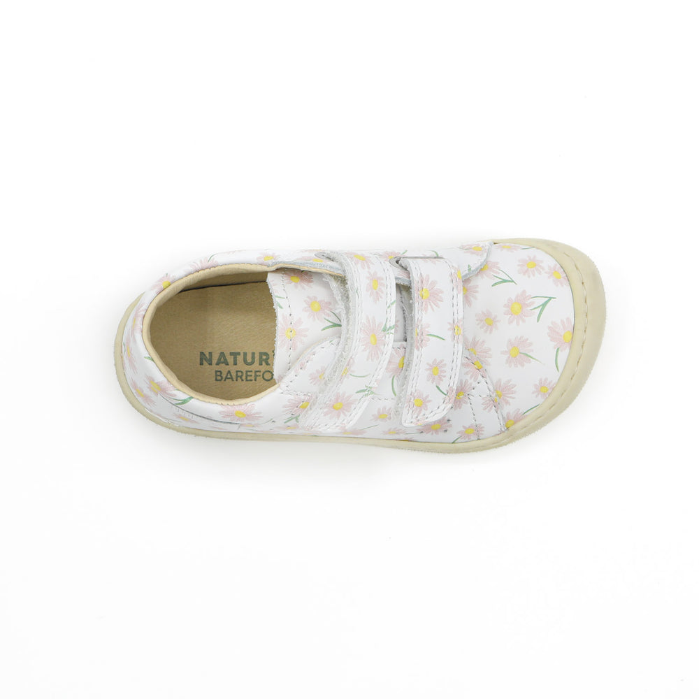 Naturino Barefoot Rabir Velcros Chamomile White