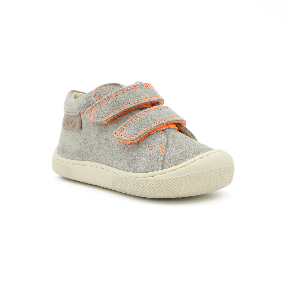 Naturino Barefoot Orec Velcros Taupe Orange Fluo