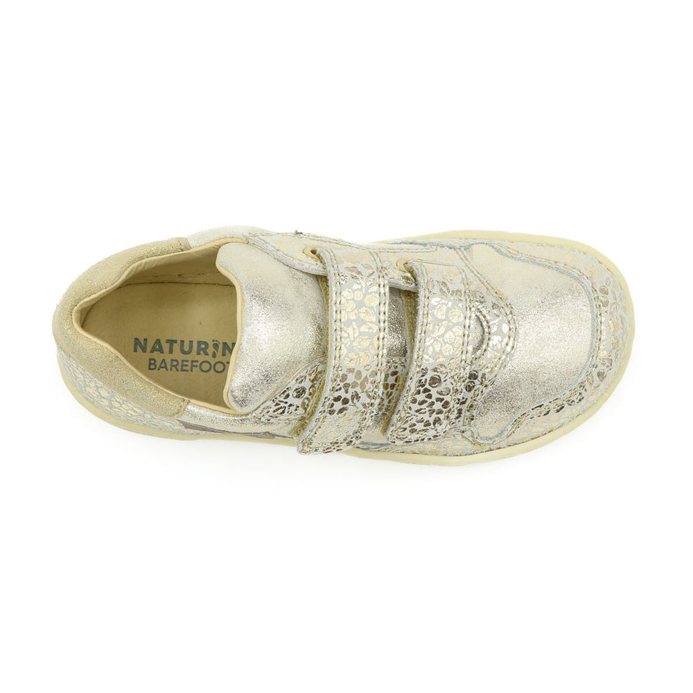 Naturino Kids Lilox Suede Fleur Glitter Platinium