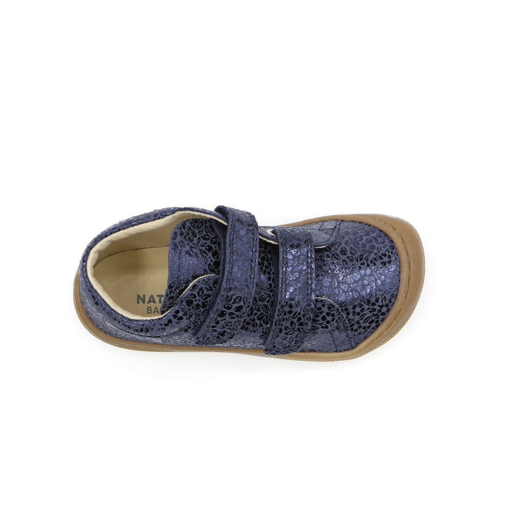 Naturino Barefoot Orec Velcro fleurs Bleu