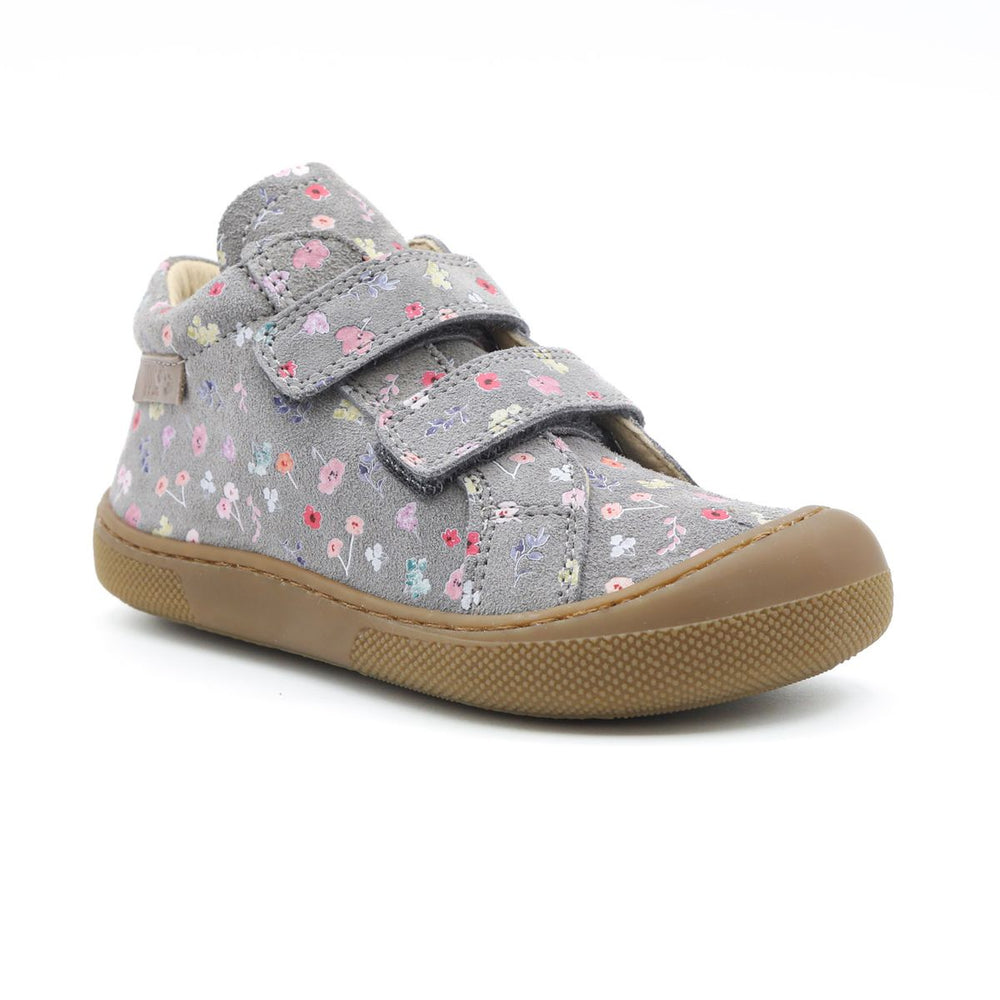 Naturino Barefoot Orec Velcros Fleurs Multi Gris