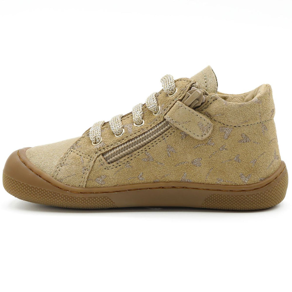 Naturino Barefoot Kommy Zip Fleurs Beige Or