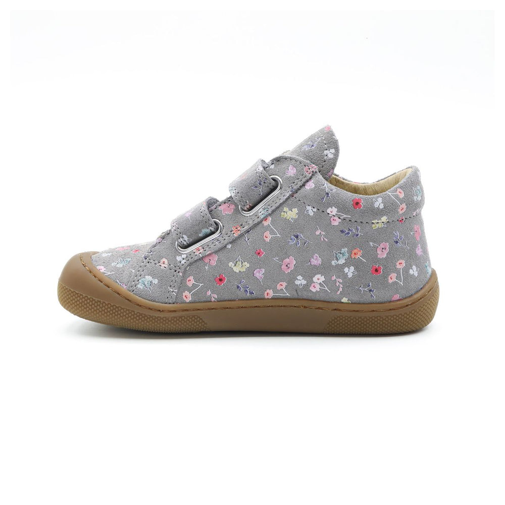 Naturino Barefoot Orec Velcros Flores Multi Gris