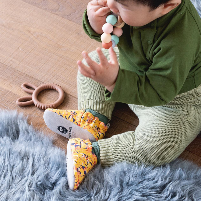 Chaussettes d'intérieur antidérapantes à semelle caoutchouc pour bébé  fille, chaussons antidérapants pour la maison